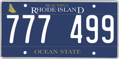 RI license plate 777499