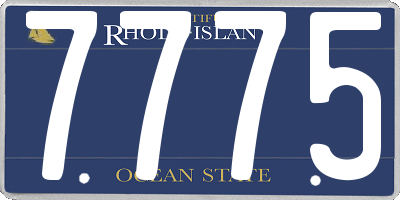 RI license plate 7775