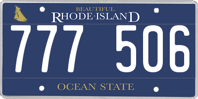 RI license plate 777506