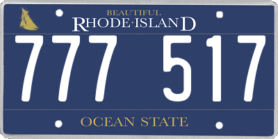 RI license plate 777517