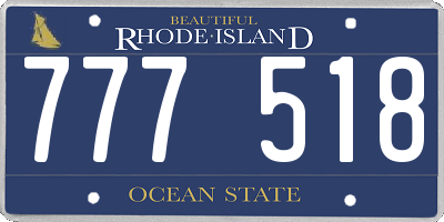 RI license plate 777518