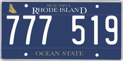 RI license plate 777519