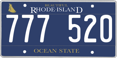 RI license plate 777520