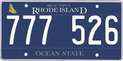 RI license plate 777526