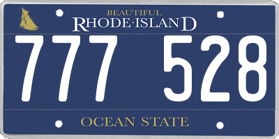 RI license plate 777528