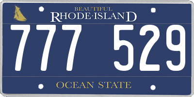 RI license plate 777529