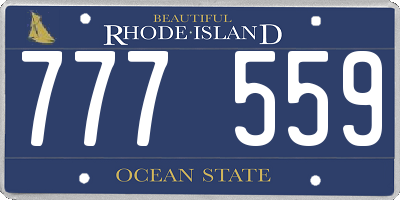 RI license plate 777559