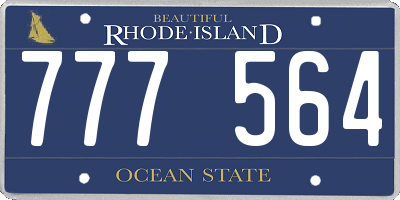 RI license plate 777564