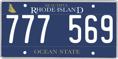RI license plate 777569