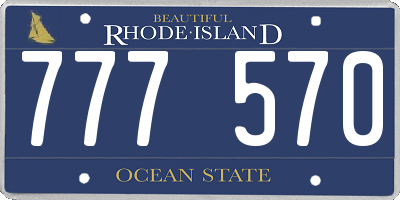 RI license plate 777570