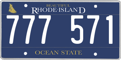 RI license plate 777571