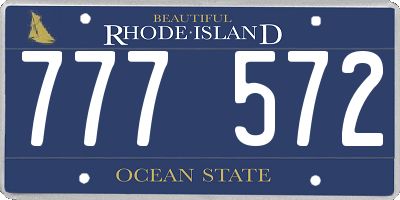 RI license plate 777572