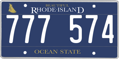 RI license plate 777574