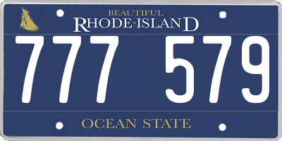 RI license plate 777579