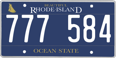 RI license plate 777584