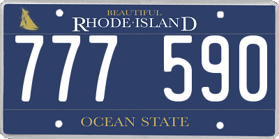 RI license plate 777590