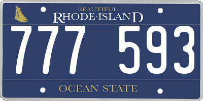 RI license plate 777593