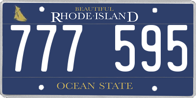 RI license plate 777595