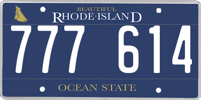 RI license plate 777614