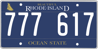 RI license plate 777617