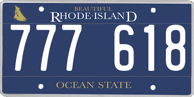 RI license plate 777618