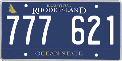 RI license plate 777621