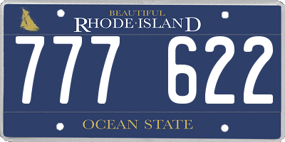 RI license plate 777622