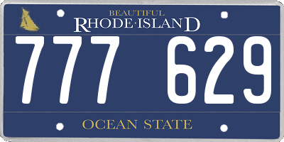 RI license plate 777629