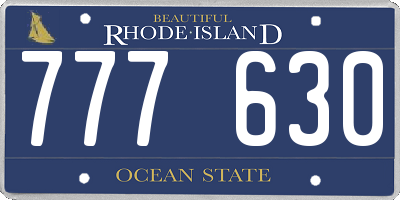 RI license plate 777630