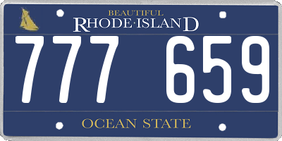 RI license plate 777659