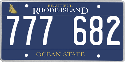 RI license plate 777682