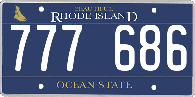RI license plate 777686