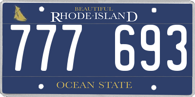 RI license plate 777693