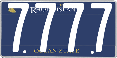 RI license plate 7777