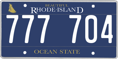 RI license plate 777704