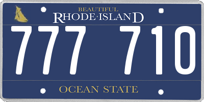 RI license plate 777710