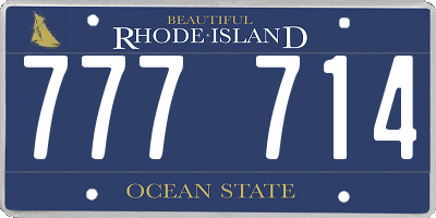 RI license plate 777714