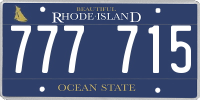 RI license plate 777715