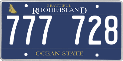 RI license plate 777728
