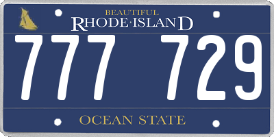 RI license plate 777729