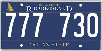 RI license plate 777730