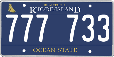 RI license plate 777733