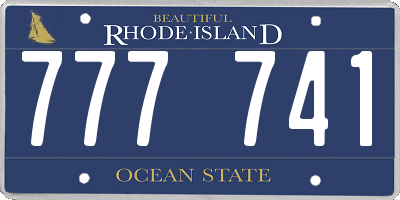 RI license plate 777741