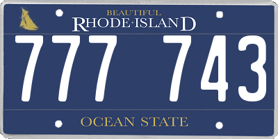 RI license plate 777743
