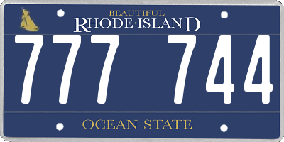 RI license plate 777744