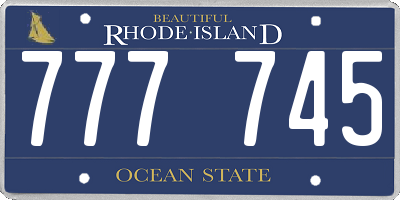RI license plate 777745