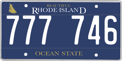 RI license plate 777746