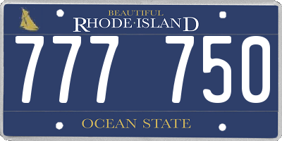 RI license plate 777750