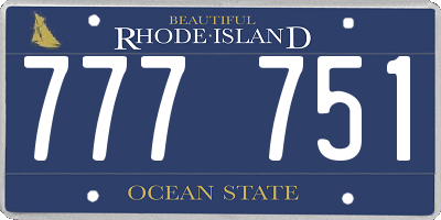 RI license plate 777751