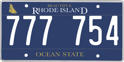 RI license plate 777754